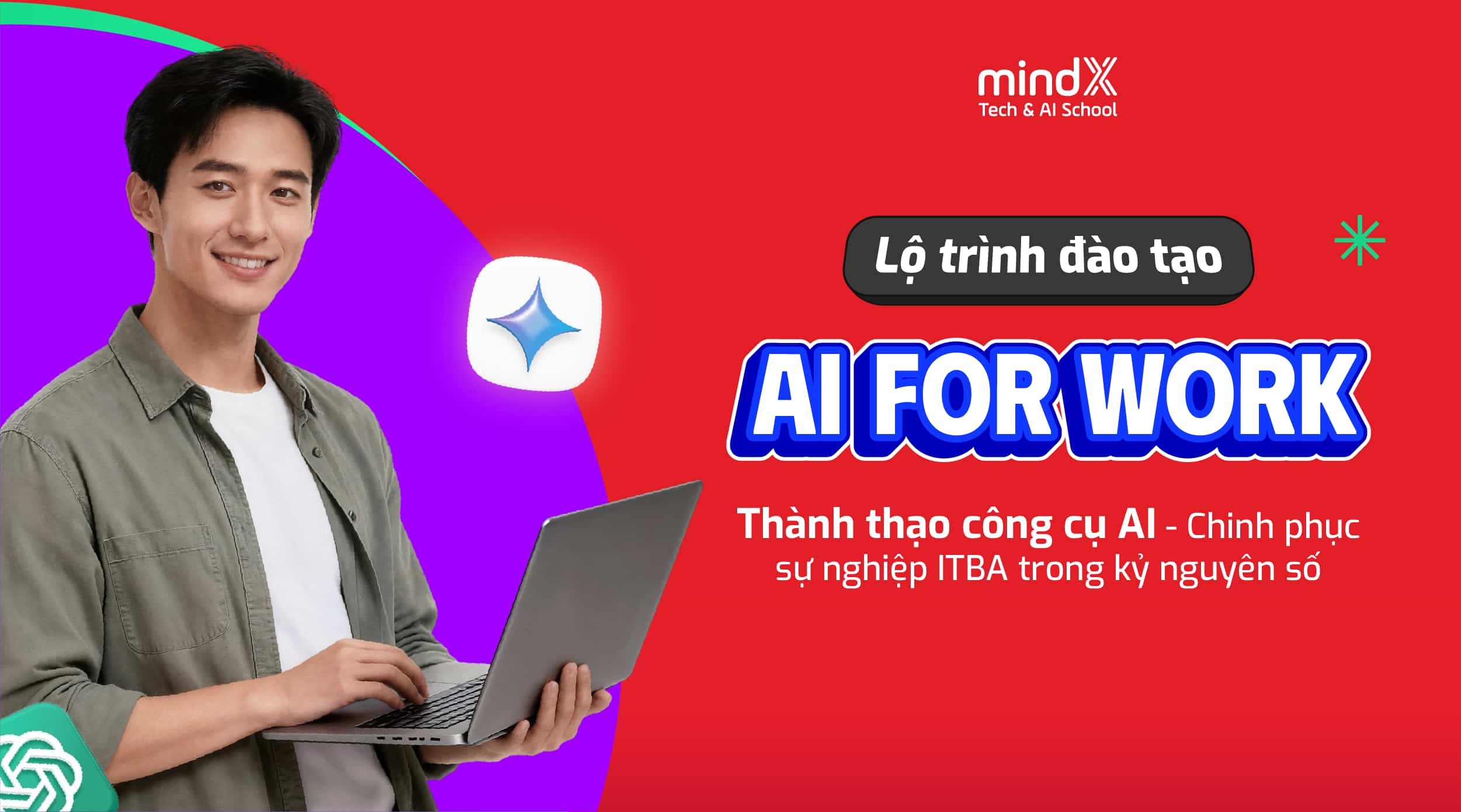 Khóa học Lộ trình học AI for Work - MindX Technology School
