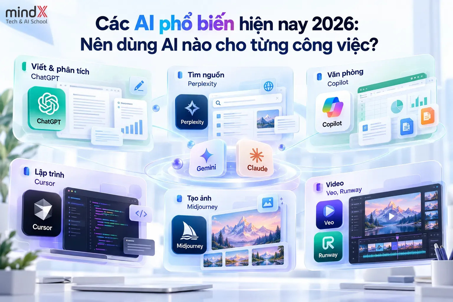 Các AI phổ biến hiện nay 2026: chọn AI nào cho từng công việc?