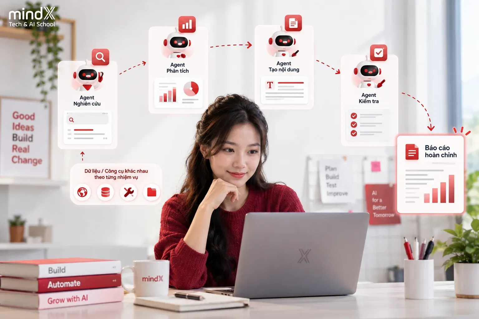 cách build AI Agent đa tác vụ