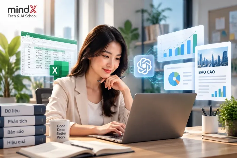 Dân văn phòng nên học khóa AI nào để xử lý Excel và làm báo cáo?