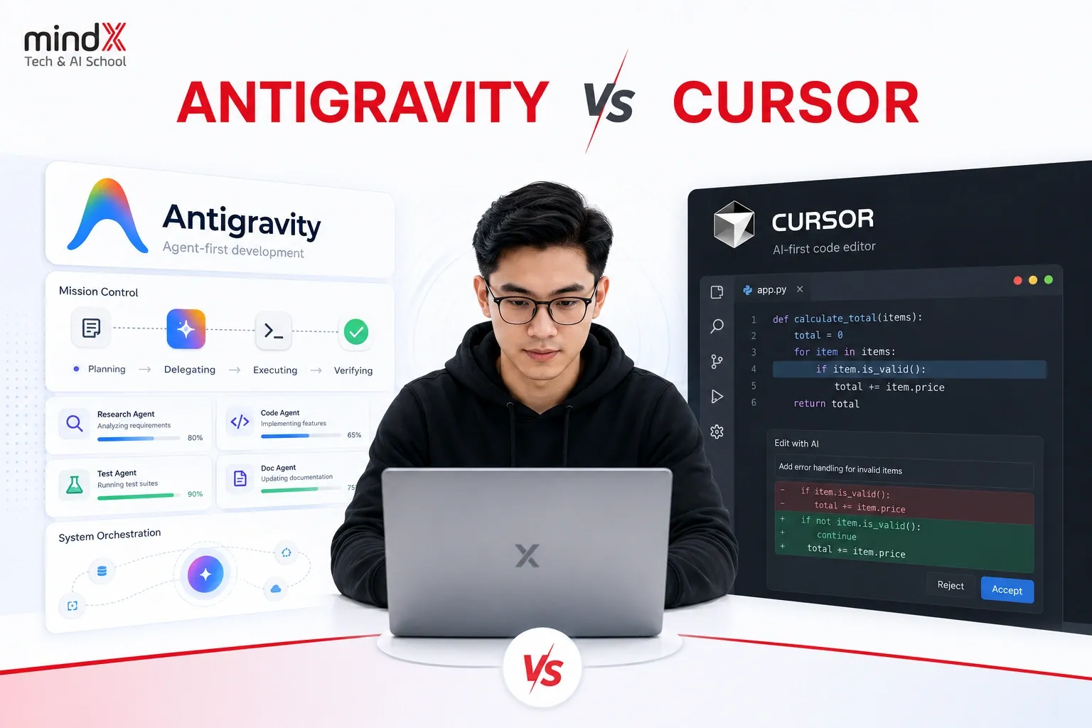 Google Antigravity vs Cursor: Công cụ AI nào hỗ trợ Vibe Coding tốt hơn?