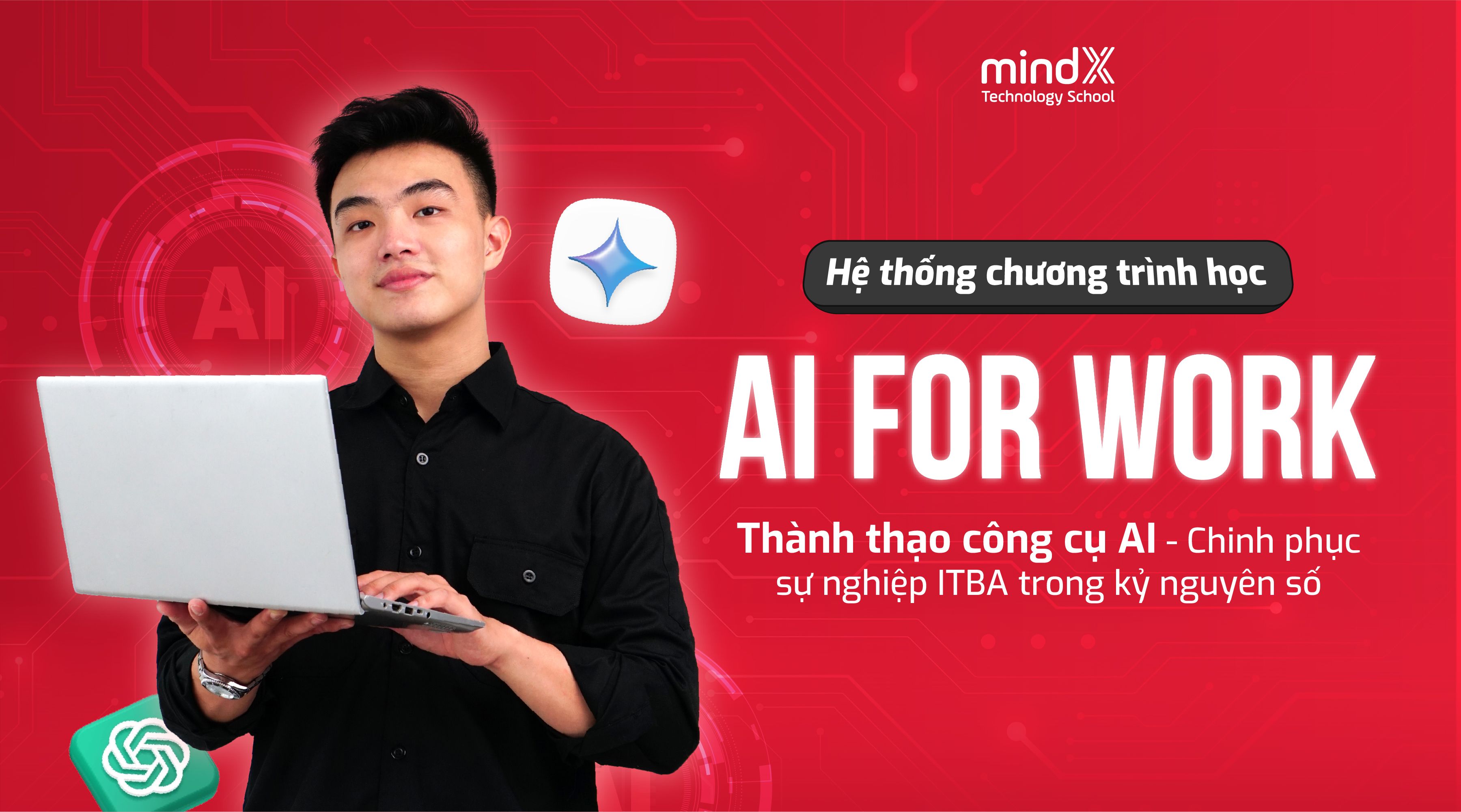 Khóa học Lộ trình học AI for Work - MindX Technology School