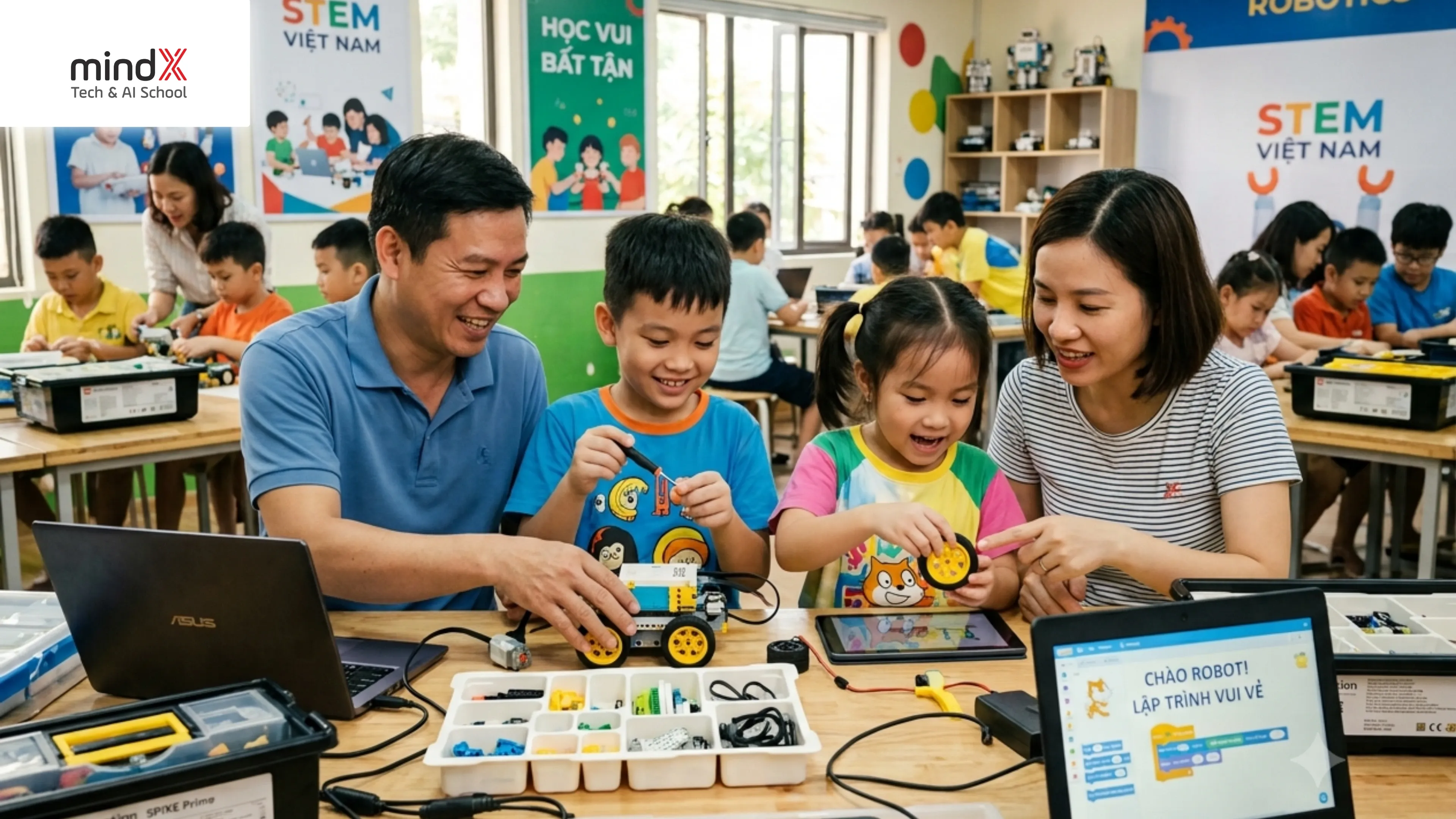 Tips chọn khóa học robotics offline và online cho con 4–10 tuổi