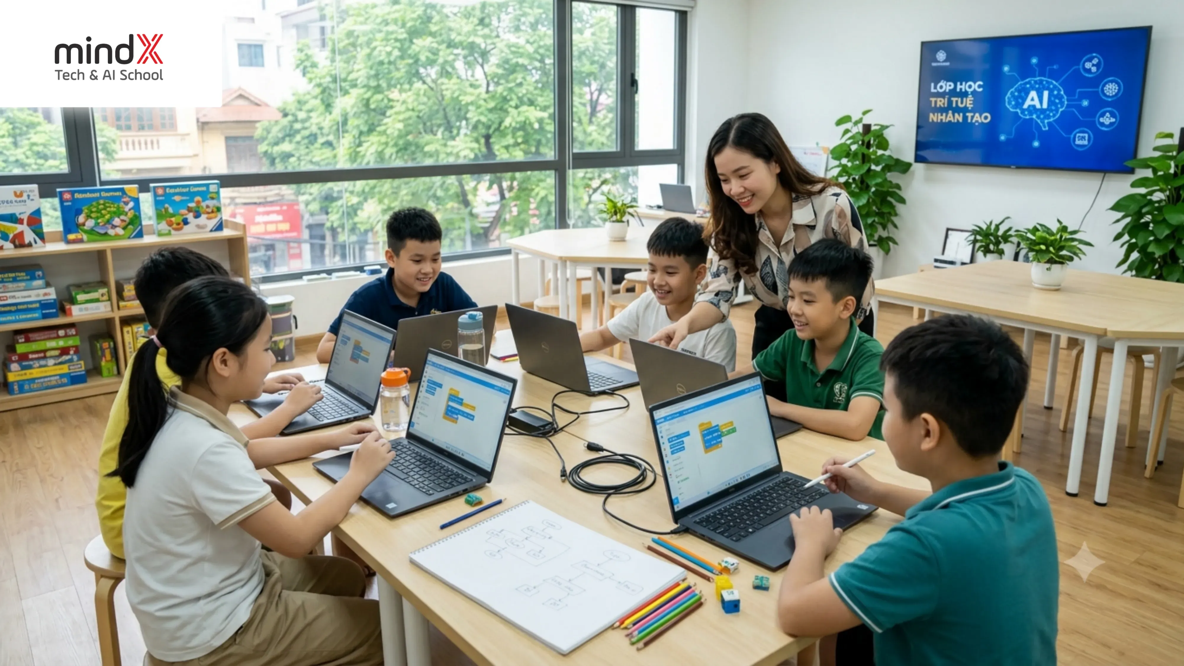 Tìm lớp học AI uy tín, sĩ số nhỏ cho trẻ từ 9-17 tuổi