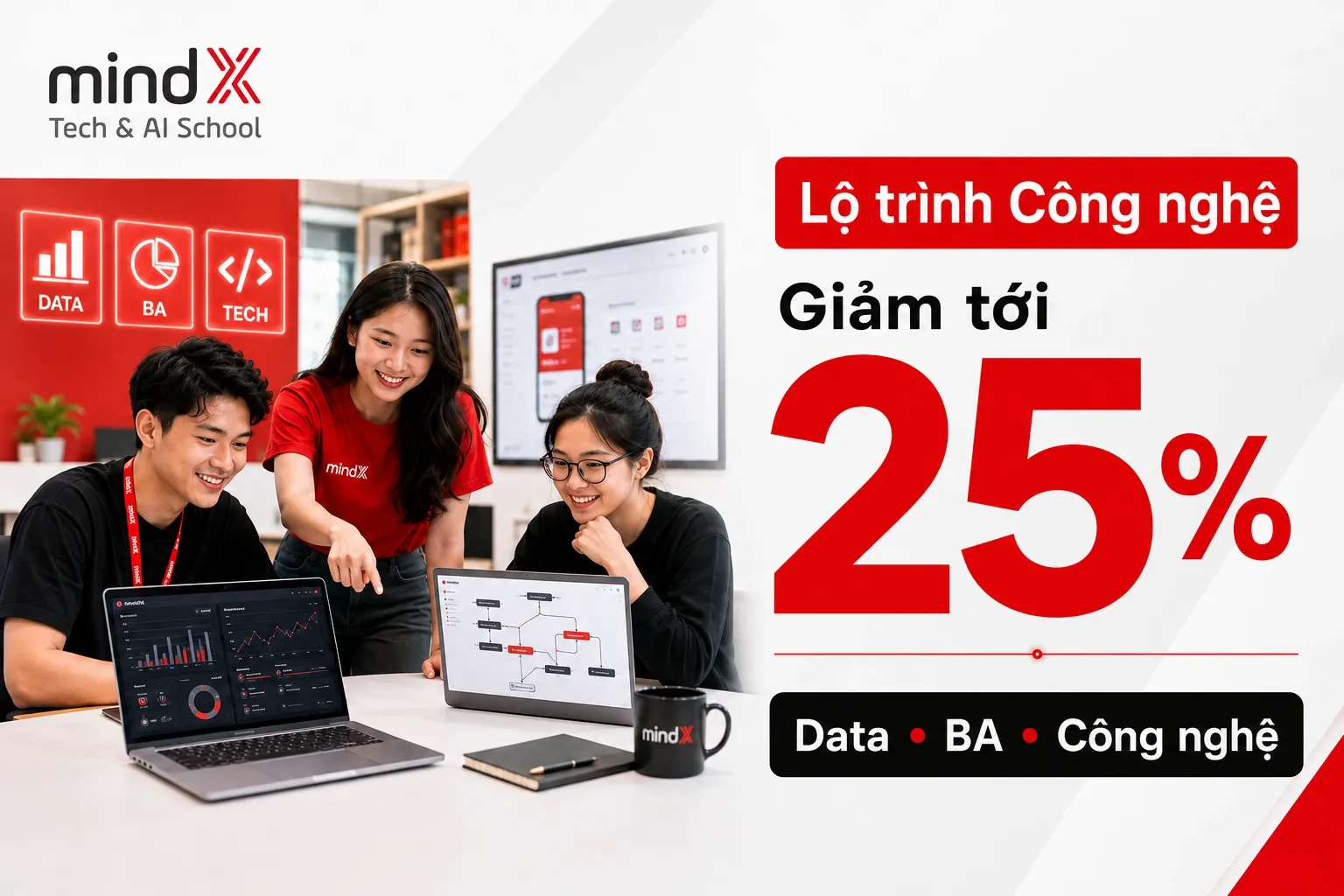 MindX ưu đãi học phí tháng 8