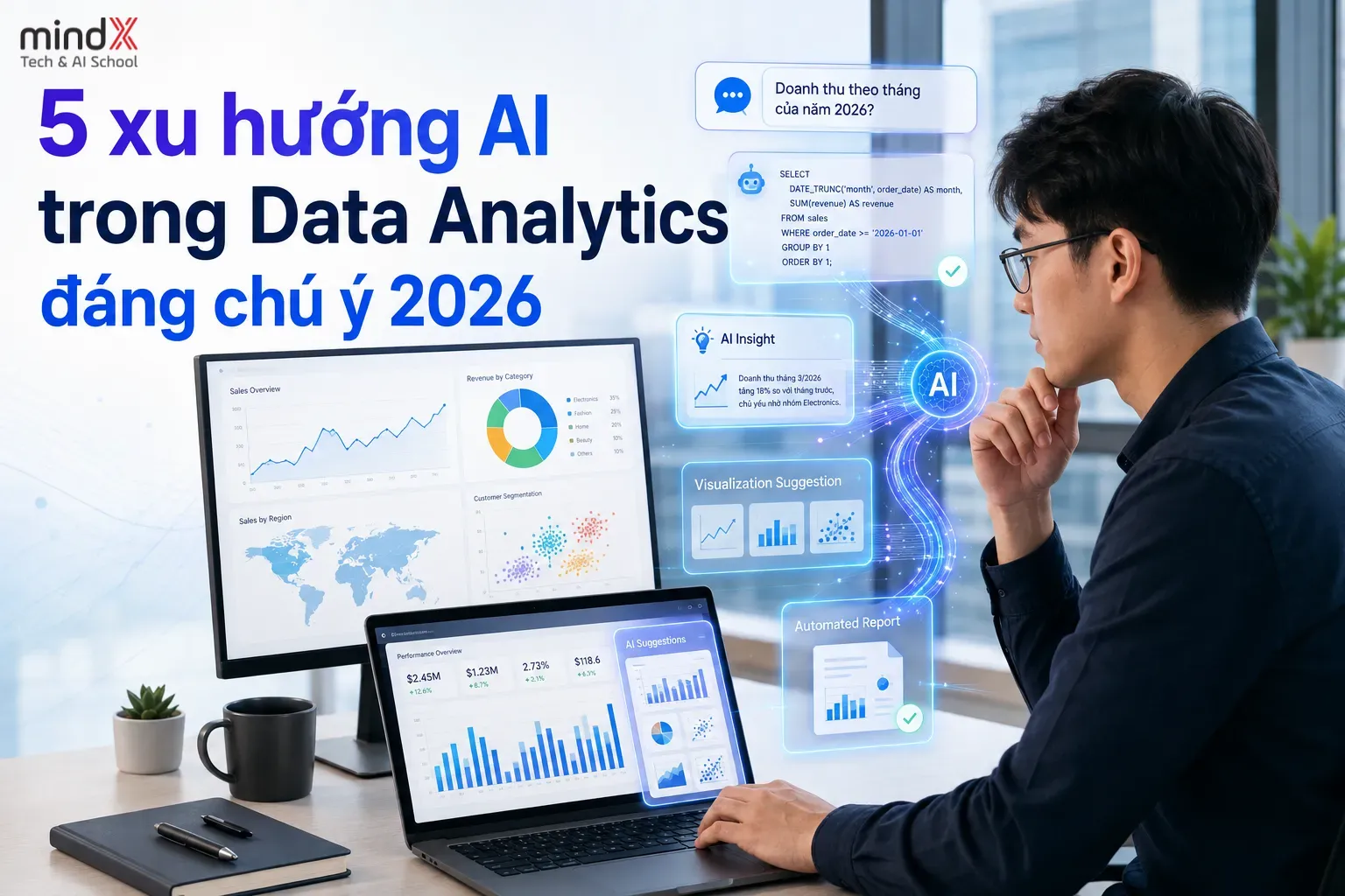 Xu hướng AI trong Data Analytics đang thay đổi Data Analyst ra sao?